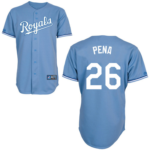 Francisco Pena #26 mlb Jersey-Kansas City Royals Women's Authentic Alternate 1 Blue Cool Base Baseball Jersey